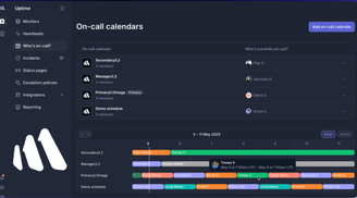 Better Stack update: view all on-call schedules on a single report page image