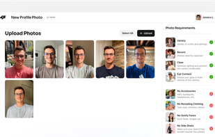 Step-1: Upload a few photos of yourself.