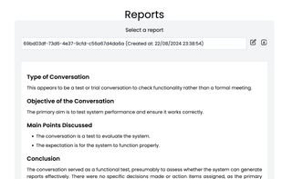 Example of a report