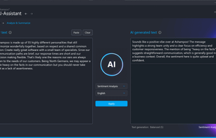 Analyze and summarize