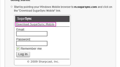 SugarSync Mobile for Windows Mobile