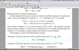 Writing a mathematical article. 