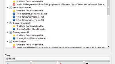 Load status of hardware and algorithm plugins