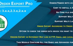 OpenCart Order Export Module screenshot 1