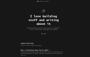 Theme minimalist (home page)