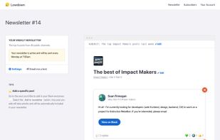 The Lowdown interface