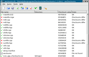wxChecksums screenshot 2