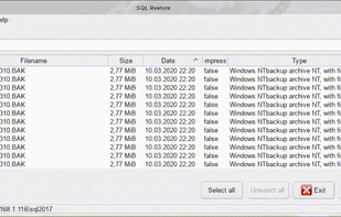 SQL Restore screenshot 1