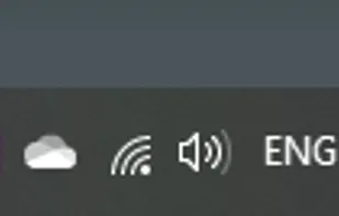 Example of system tray indicators