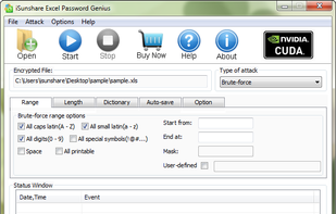 iSunshare Excel Password Genius screenshot 1
