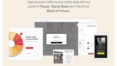 Capture every visitor of your online shop with our powerful Popups, Signup Boxes and Wheel of Fortune