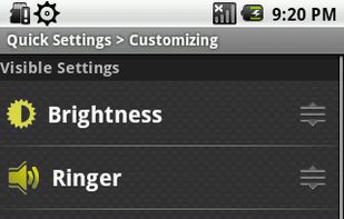 Quick Settings screenshot 1