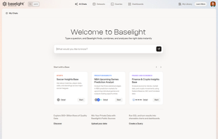 Baselight AI combines a natural language interface with a vast data catalog
