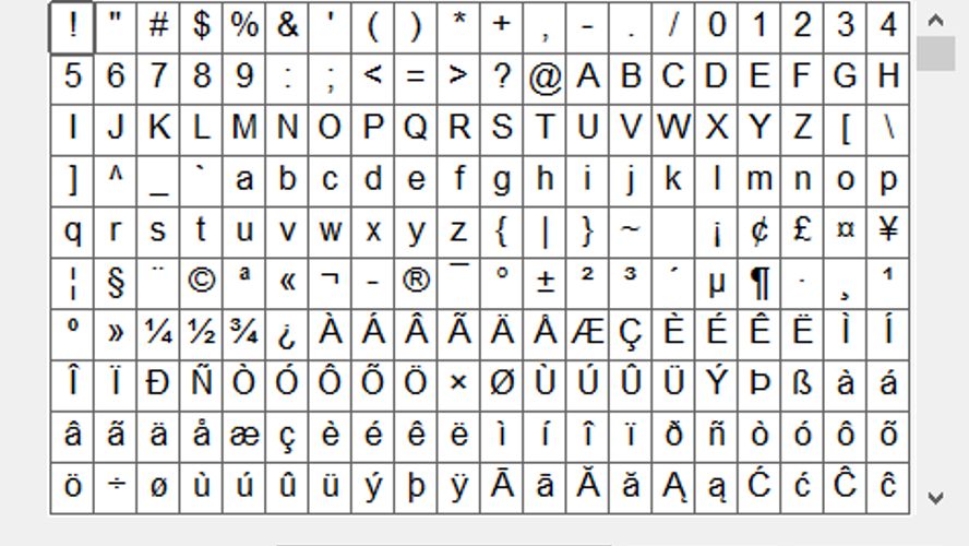 Character Map: (Charmap | AlternativeTo