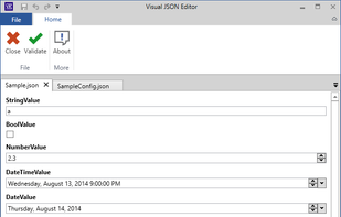 VisualJsonEditor screenshot 1