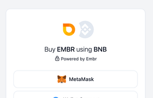 Embr Checkout Widget - Step 1 - Connect Wallet