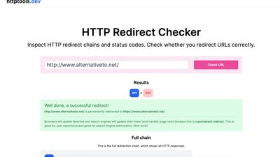 HTTP redirect checker