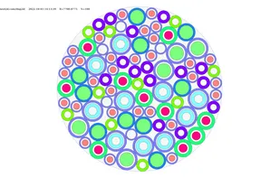 Ring packing optimization in circle sheet.