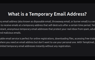 What is temporary email address