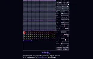 The "JummBox Dark" theme in 2.5..