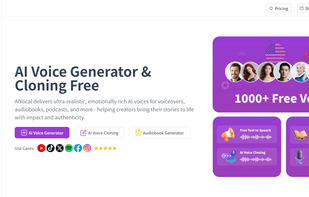 AIVocal - AI Voice Generator | Voice Cloning | Audiobook Online Free
