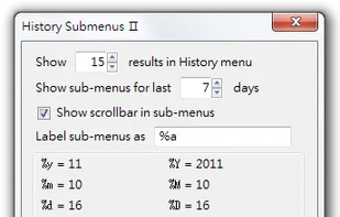 History Submenus II screenshot 2