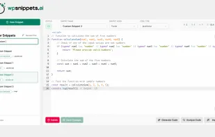 WP Snippets AI screenshot 1