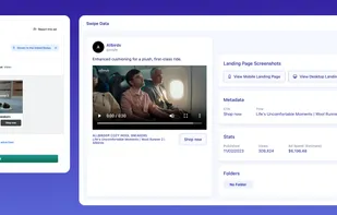 Swipe ads with one click