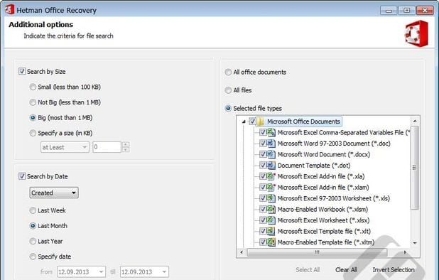 Hetman Office Recovery screenshot 1