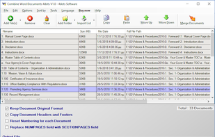 Combine Word Documents 4dots screenshot 1