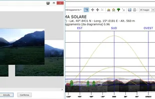 Photovoltaic system shading calculation directly from a photo