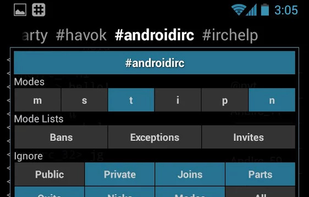 Channel option toggle switches
