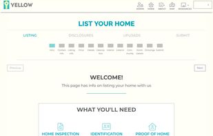 User home listing page