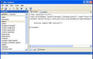 XUL Explorer screenshot 1