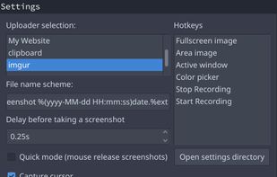 Settings Window