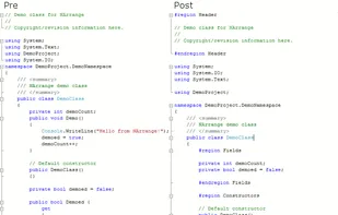 Sample of how NArrange reorganized a file
