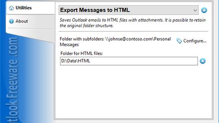 Export Messages to HTML for Outlook screenshot 1