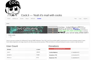 Cock.li screenshot 1