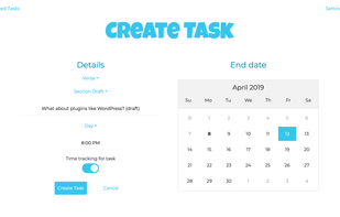 ActionBuddy for Writers Create Task