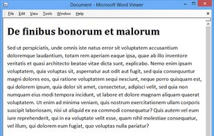 Microsoft Word Viewer screenshot 1