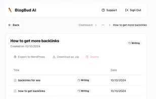 BlogBud AI screenshot 2