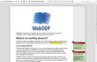 WebODF screenshot 1