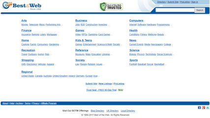 Best of the Web Directory screenshot 1