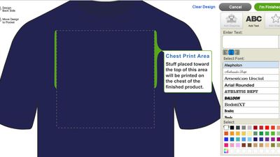 Create custom t-shirts