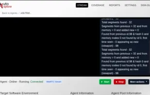 Follow the agent execution real time using Web RTC streaming!