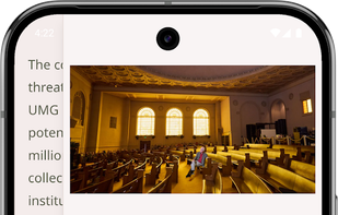 Reader view with sidebar on mobile