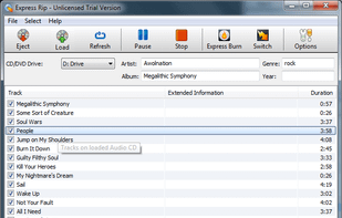 Express Rip CD Ripper - Select to Rip
