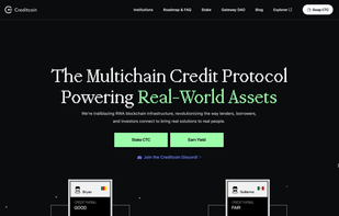 Landing Page of Creditcoin