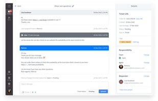 Single ticket view in HelpDesk.