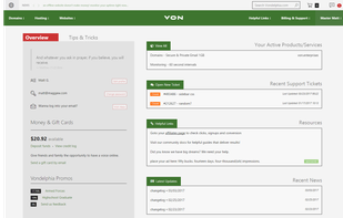 Client area page design on March 27th '17